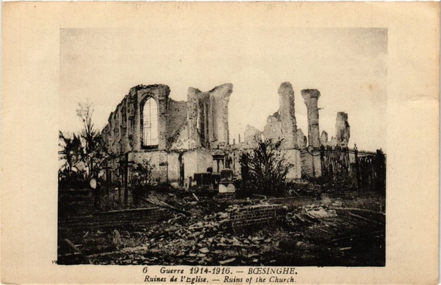 CPA Military, Boesinghe - Ruins of the Church (277778)