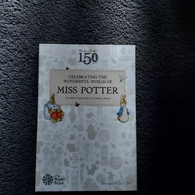 Royal Mint 2016 Beatrix Potter 50p Coin Album Brand New
