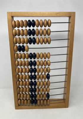 Abaco in legno Calcolatrice piccola vintage Old School Abacus dell'URSS... 