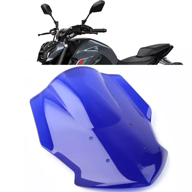 Blau Motorrad Windschutzscheibe Windschilder für Yamaha MT-07 2018 2019 2020