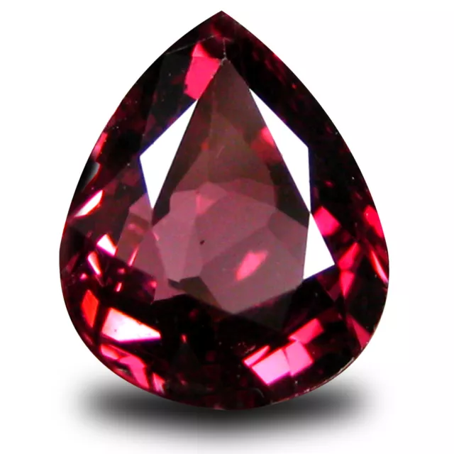 1.67 ct AAA+ World class Pear Shape (8 x 6 mm) Pinkish Red Rhodolite Garnet