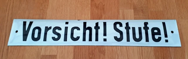 LEMAX Aufkleber „Vorsicht Stufe!“ – 70 X 240 Mm, Selbstklebend, Weiß Mit Schwarzem Druck, Für Innen & Außen
