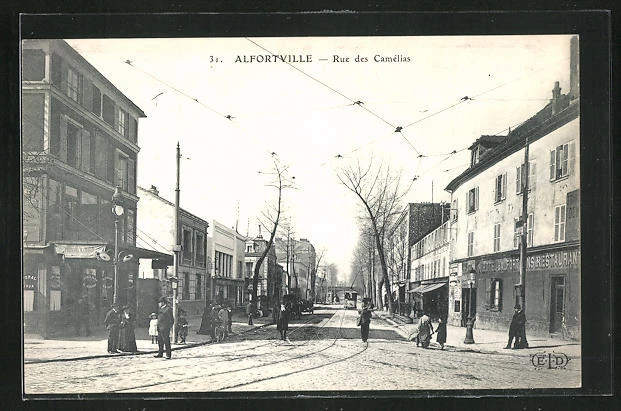 CPA Alfortville, Rue des Camelias, street view