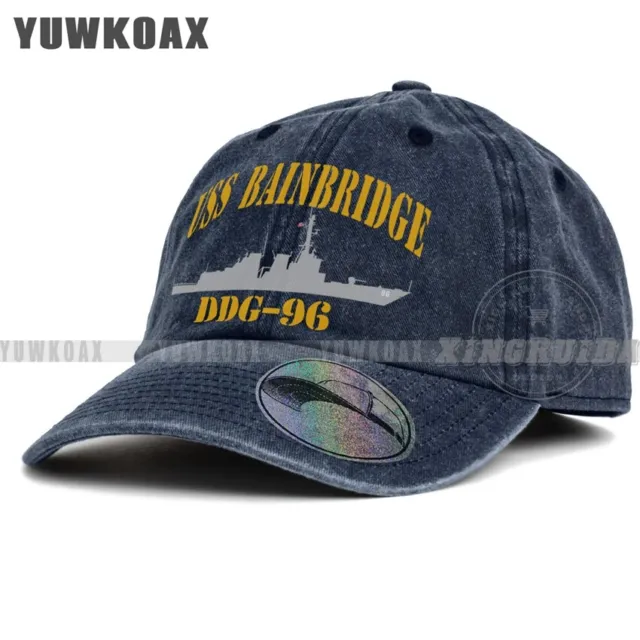USS Bainbridge DDG-96 Unisex Dad Hat Baseball Cap Adjustable Denim Hat Snapback