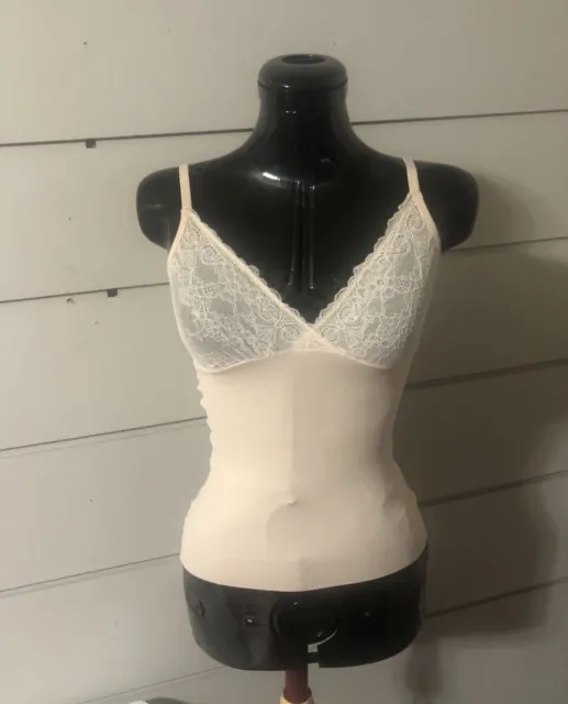 RUBY RIBBON Second Skin Lace Cami pale/nude Size 30 style 1749
