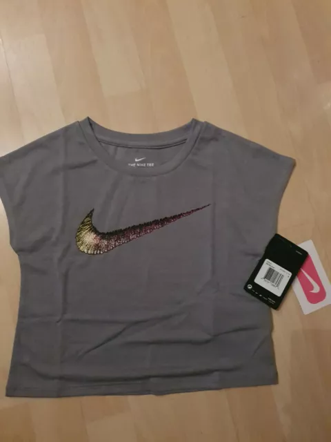 Camicia Nike tagliata età 4-5 grigie ragazze