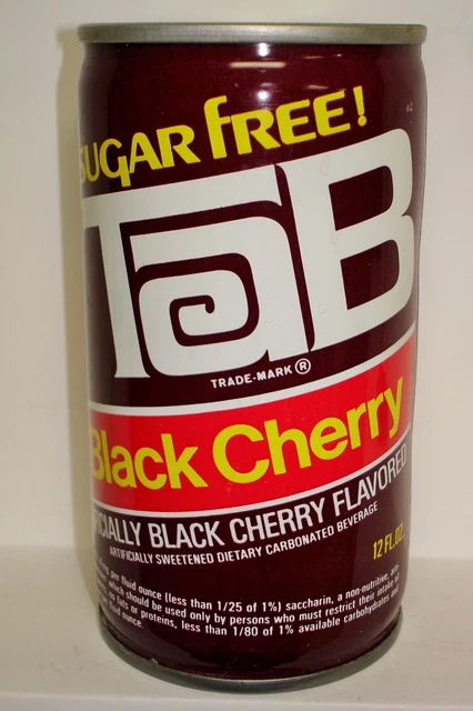 TAB "BLACK CHERRY - SUGAR FREE"  C/S Soda Can C429