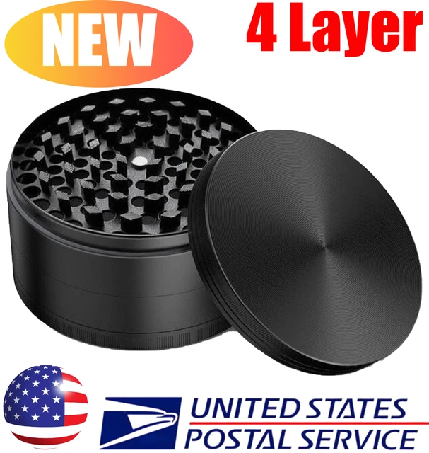 4 Layer 3 inches LARGE Portable Zinc Alloy Grinder Herb & Spice Tobacco Grinder
