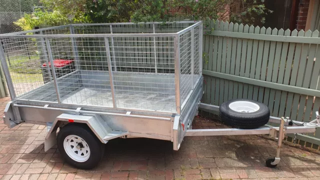 8×5 Single Axle Galvanised Trailor