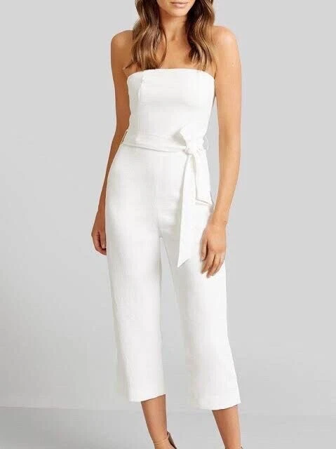 KOOKAI BLACK PANSY Jumpsuit Strapless Women s Size 36 79.00