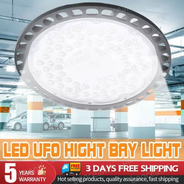 300W UFO LED Hallenbeleuchtung Industrielampe Hallenstrahler Hallenleuchte Neu