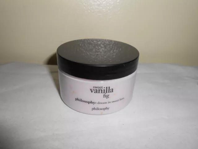 New Sealed 4oz Philosophy Sweet Vanilla Fig Hydrating Body Cream W/ Vitamin Bead