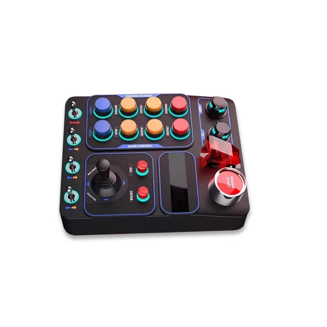 Sim Racing Button Box Rgb PXN CB1 SIM Racing Button Box w/ RGB Lighting for Euro Truck Simulator ...