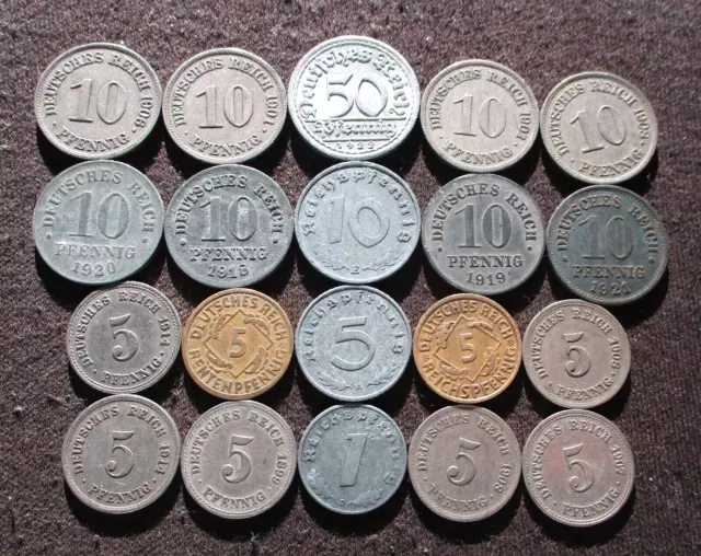 Big Lot Old Coins Germany (German Empire-Weimar Republic-Third Reich) - Mix 302