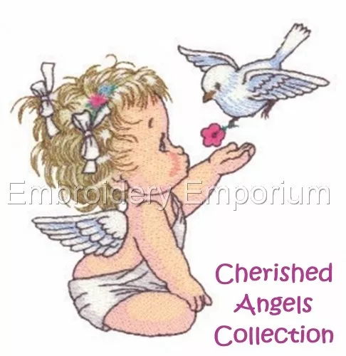 Cherished Angels Collection - Machine Embroidery Designs On Cd Or Usb 4X4