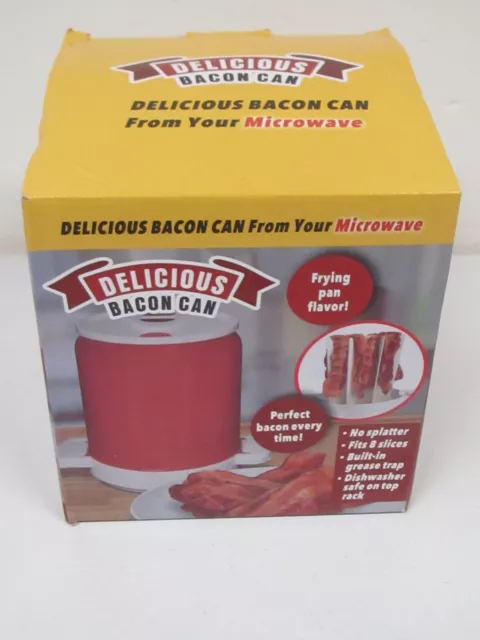 Bacon Can Microwaveable Oven Roast Bacon Cooker Mess-Free Splatter-Prof