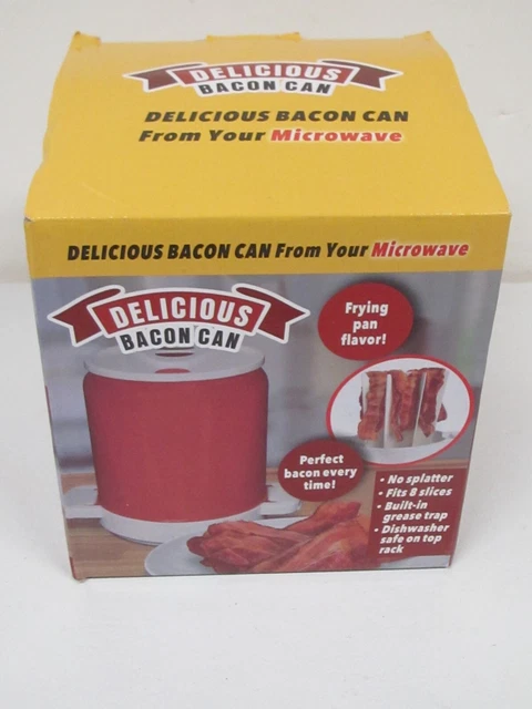 Bacon Can Microwaveable Oven Roast Bacon Cooker Mess-Free Splatter-Prof