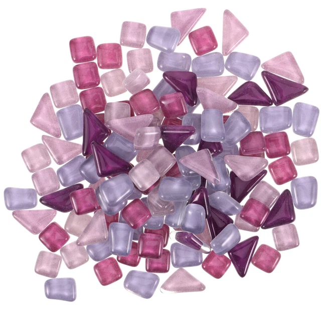 1 Set Mosaikfliesen-Mosaik mit flacher Rückseite, Glasmosaik, zum Basteln,