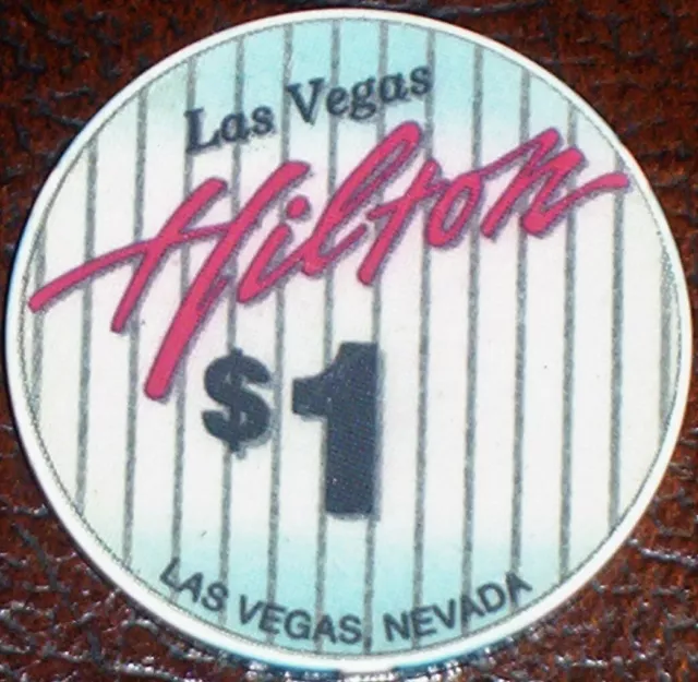 Old $1 LAS VEGAS HILTON Casino Poker Chip Vintage Antique Chipco Mold Las Vegas