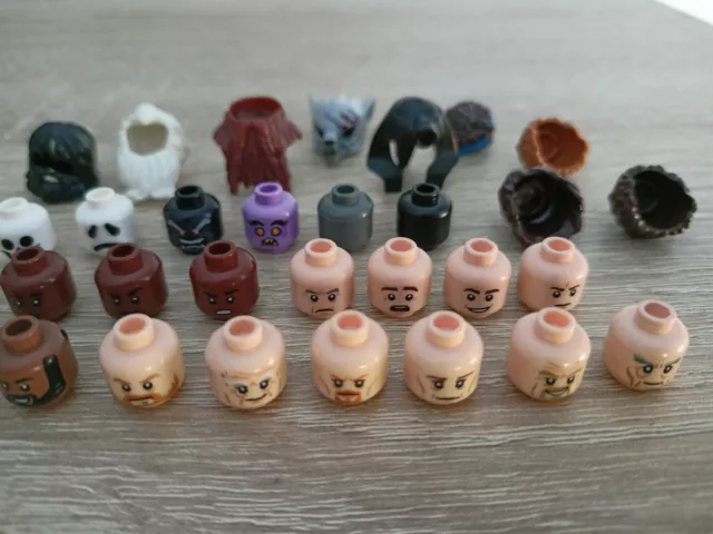 Lego® verschiedene hautfarbige Köpfe od Kopfbedeckungen für Figuren zur Auswahl