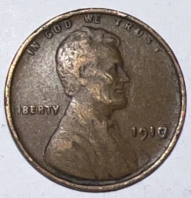 VF+ 1910 Lincoln Wheat Cent Philadelphia Mint Penny 1c Exact Coin Pictured H9