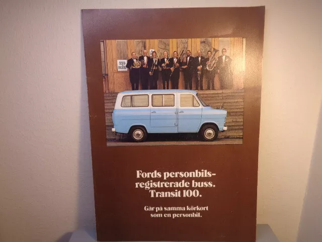 Vintage Ford Transit 100 Sales Brochure Mint Condition