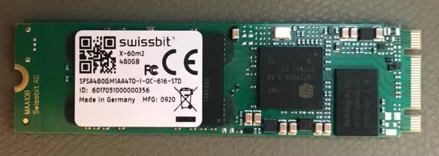 Swissbit SSD 480GB M.2 SATA X-60M2 2280 Serie 6.0 GBit/s MLC Industrial SSD