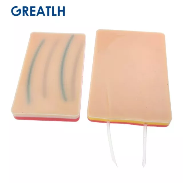 Training Pad Silicone Skin Suture practice Venipuncture IV Injection 1pcs