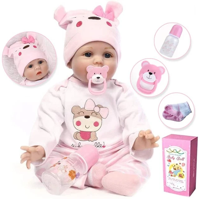 22" Reborn Baby Dolls Realistic Silicone Vinyl Handmade Newborn Doll Gifts UK