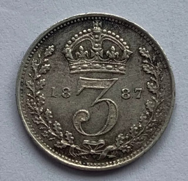 Victoria 3 Pence 1887 Very High Grade