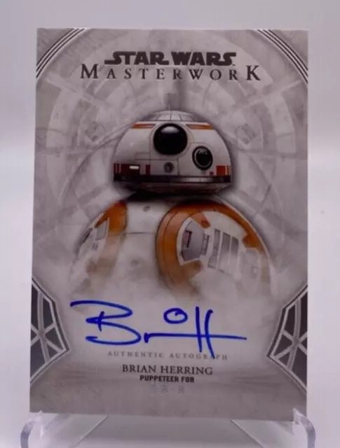 TOPPS Star Wars MASTERWORK BB-8 BRIAN HERRING AUTO