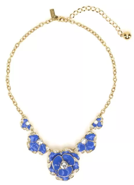 Kate Spade New York Womens Ocean Blue Beach House Bouquet Frontal Necklace 2082 3