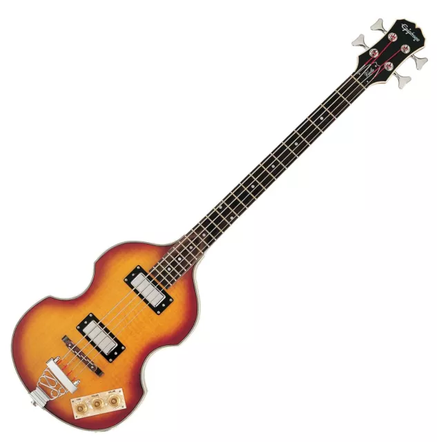 Spitzen 4-Saitige Epidphone Historic Viola E-Bass Gitarre in Vintage Sunburst