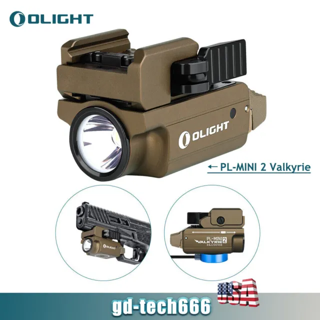 Olight PL-Mini 2 Desert Tan 600 Lumen Rechargeable Weaponlight Tactical Light
