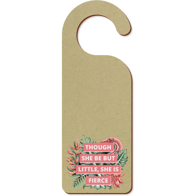 'Tropical 'She Is Fierce' Quote' 200 mm x 72 mm Colgador de puerta (DH00034833)