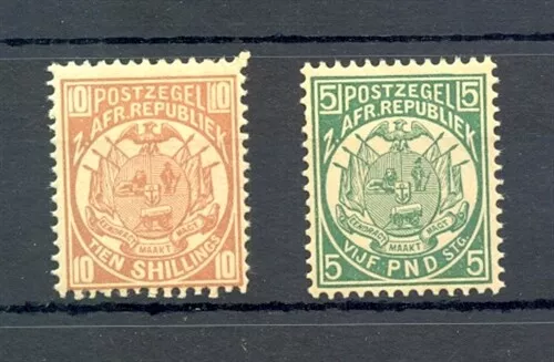 South Africa 1885/92 Z.a.r.-Transvaal Mi#23/24 - ** Mnh -Old Reprints -Vf