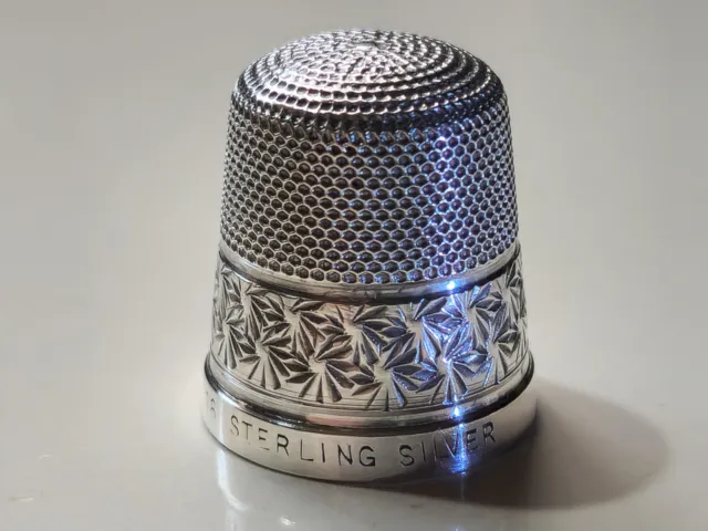 Antique Sterling Silver Thimble Made in England by Henry Griffith & Sons c1930's