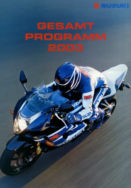 Suzuki Prospekt 2003 D brochure catalog SV 1000 S GSX-R 750 600 Burgman