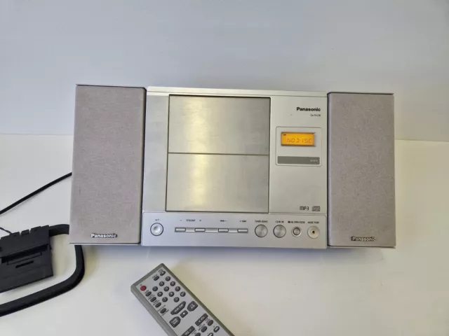 Panasonic SA-EN28 Silver Compact 15W AM/FM Radio CD Player Hi-Fi Stereo System