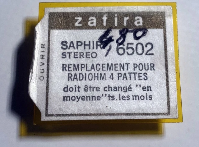 Saphir ZAFIRA 6893 Pour Platine Vinyle Toshiba N 3 C – Stéréo 33/45T