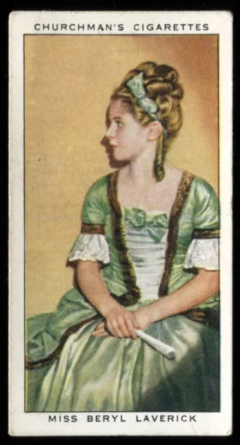 Tobacco Card, Churchman, IN TOWN TONIGHT, 1938, Miss Beryl Laverick, Actress,#26