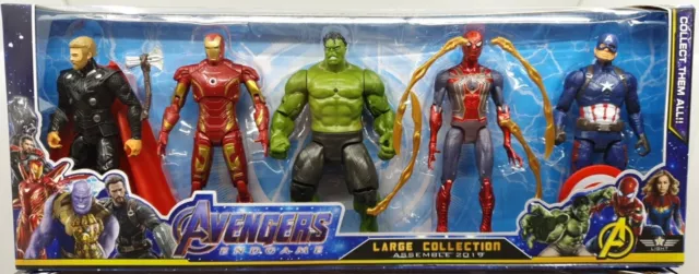 Avengers Endgame 18cm Action Figure Thor Hulk Buster Ironman Spiderman Thanos 5p