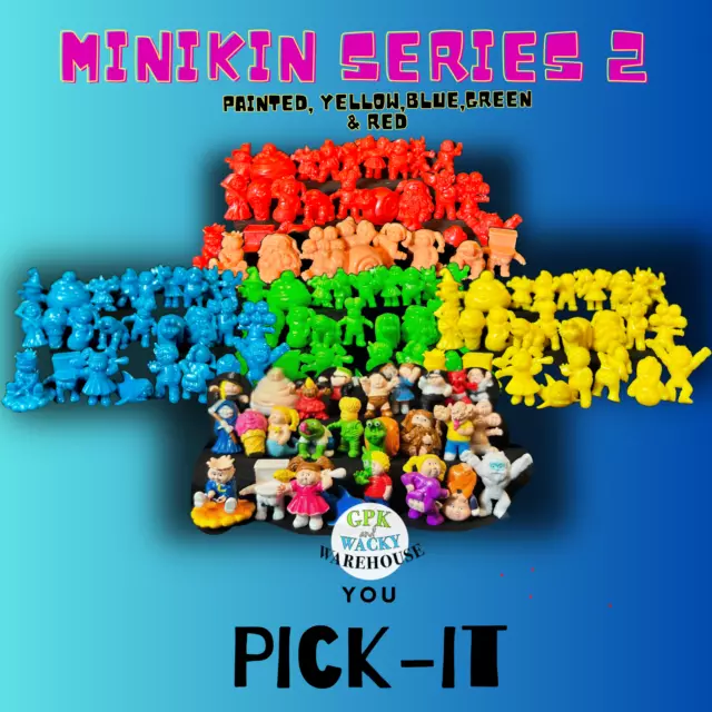 2014 Garbage Pail Kids Minikins Series 2 U-Pick Painted Yellow Red Blue Green