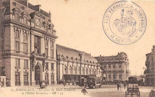 Cpa 33 Bordeaux La Gare Du Midi