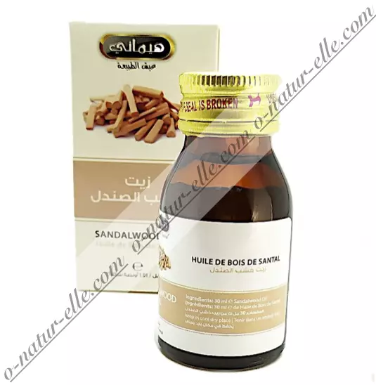 Huile de Bois de Santal 100% Pure Naturel 30ml Sandalwood Oil, Aceite de Sandalo