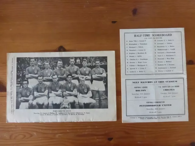 2x Arsenal Programmes: vs Portsmouth (1958-59), vs Bradford (1961-62 FA Cup) 2