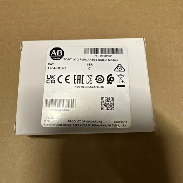 2022-2023 New AB 1734-OE2C POINT I/O 2 Points Analog Output Module 1734OE2C US