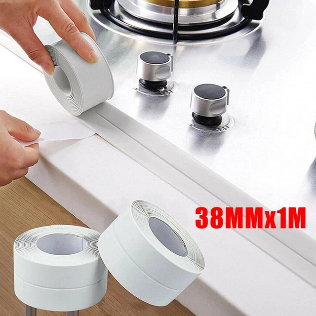 1M X 38mm Procès Paquet Étanchéité Bande Bain Douche Lavabo Bord Scellant Tape