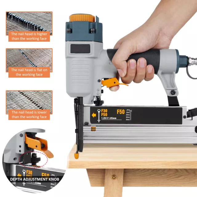 Nail Gun & Staple Gun Heavy Duty Stapler 3in1 Nailer HomeWork DIY Tool◥