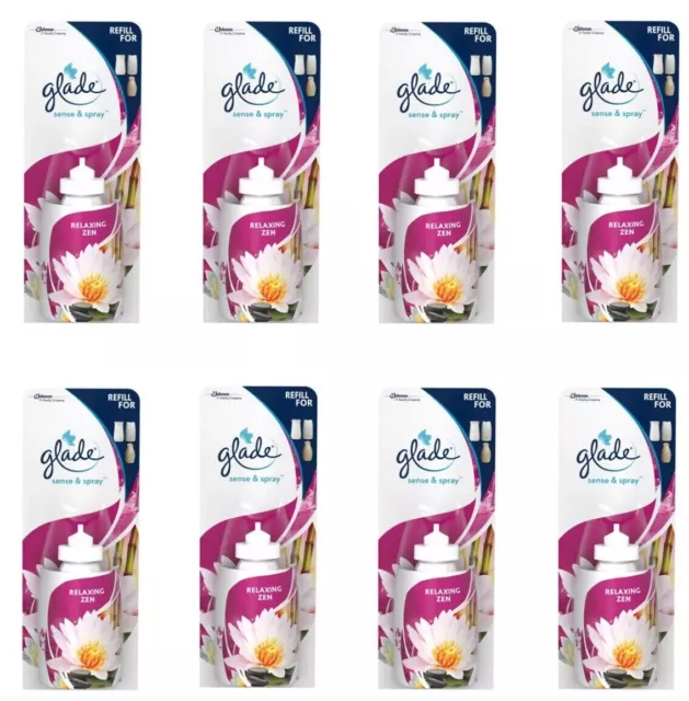 8X GLADE SENSE & SPRAY REFILLS AIR FRESHENER RELAXING ZEN SCENT HOME OFFICE  18ML EUR 21,02 - PicClick IT